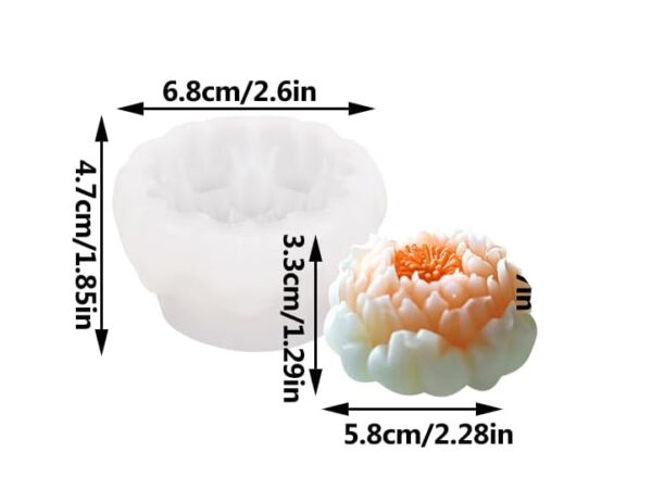 Molde de Silicona p/ VELA  Flor  H28-024G8