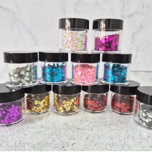 PACK 12 COLAZON GLITTER DE COLORES SURTIDOS
