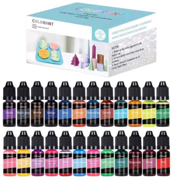 set de 24 colorantes para velas