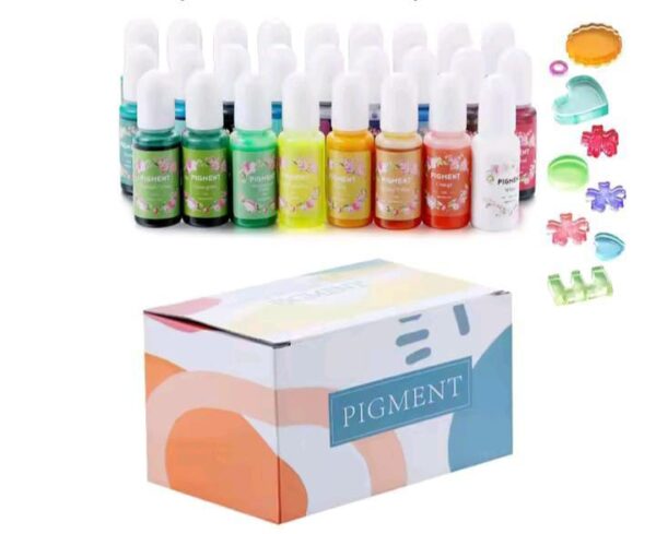 set de 26 colorantes para resina al agua