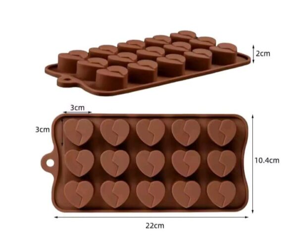 Molde bombón corazón roto