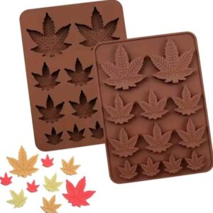 Molde bombon forma hoja de arce