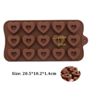 Molde bombón forma corazón 3D