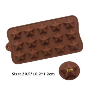 Molde bombón forma estrella 3D
