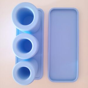 Molde x3 maceta con tapa de silicona