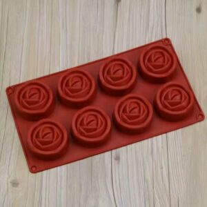 Molde de silicona para pastel forma de rosa
