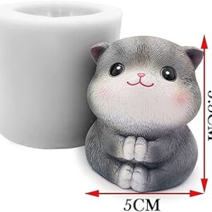 Molde de silicona forma de gato H33-044B2