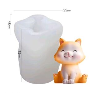 Molde de silicona gato sentado H33-044P2