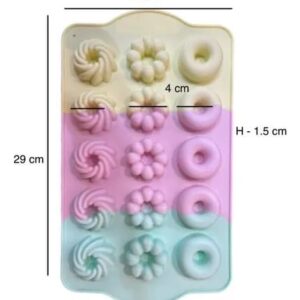 molde silicona mini donas x15 H26-013L12