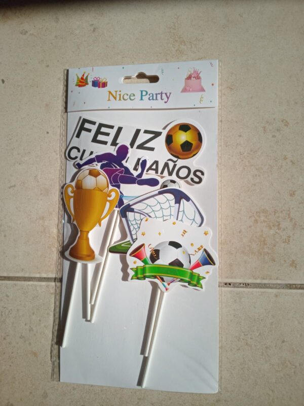 decoración para tortas de fútbol