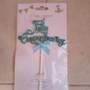 letrero feliz cumpleaños para torta