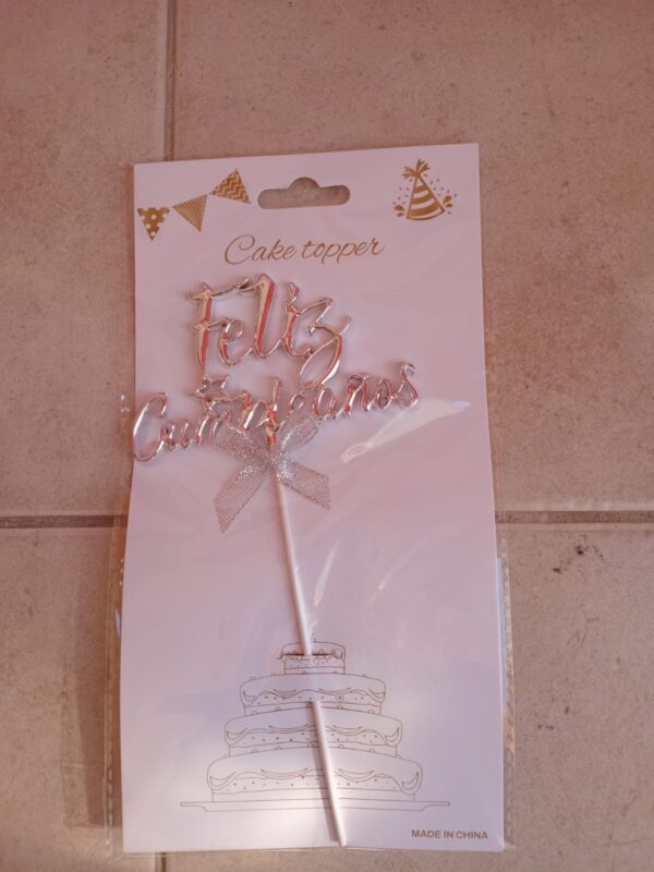 letrero feliz cumpleaños para torta