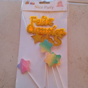 letrero de feliz cumpleaños con estrellas