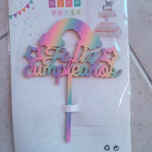 decoración para torta feliz cumpleaños